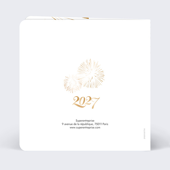 Carte de Voeux Entreprise Feu artifice logo