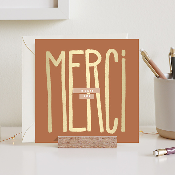 Carte de vœux entreprise Grand Merci Après 1