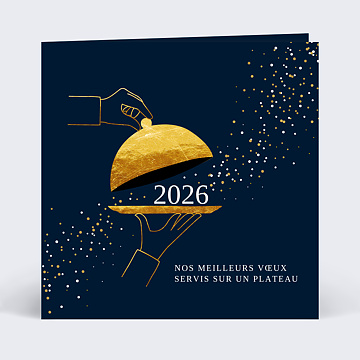 Carte de voeux virtuelle entreprise 2022 Sur un Plateau