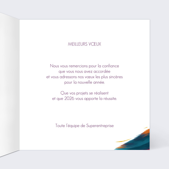Carte de Voeux Entreprise Empreinte