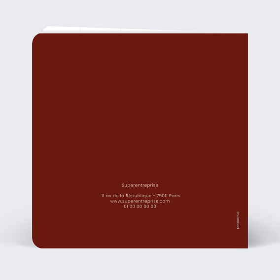 Carte de vœux entreprise Voeux enneigés rouge Verso