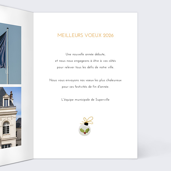 Carte de Voeux Entreprise Village Mairie