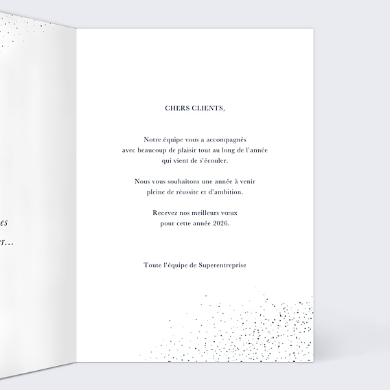 Carte de Voeux Entreprise Sous la Neige