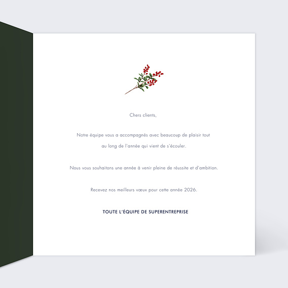 Carte de vœux entreprise Couleur de l'Année Intérieur Droit