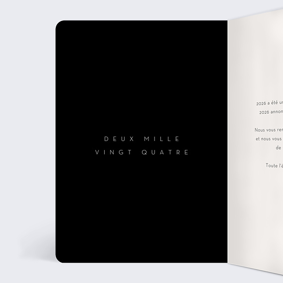 Carte de vœux entreprise Année au Microscope Intérieur Gauche