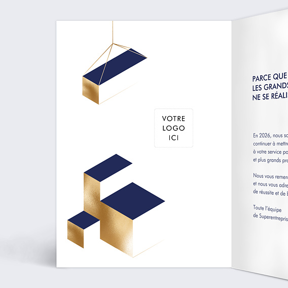 Carte de vœux entreprise Bases solides Intérieur Gauche