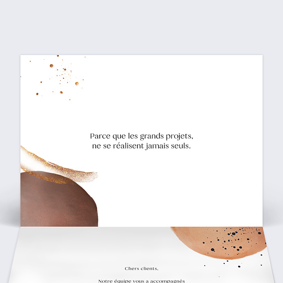 Carte de vœux entreprise Calendrier coup de pinceau Intérieur Gauche