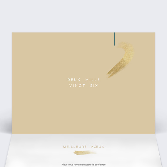 Carte de vœux entreprise Calendrier Éclat Intérieur Gauche