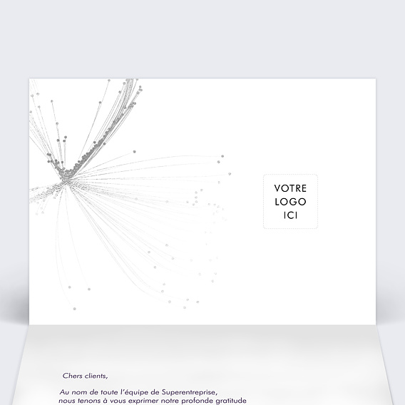 Carte de vœux entreprise Calendrier organique Intérieur Gauche