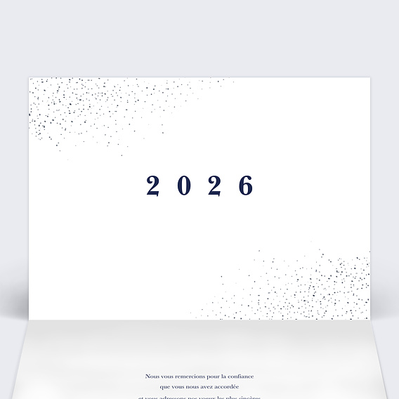 Carte de vœux entreprise Calendrier Sous la Neige Intérieur Gauche