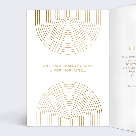 Carte de vœux entreprise Chiffres stylisés Intérieur Gauche