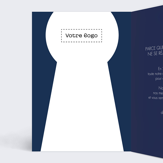 Carte de vœux entreprise Cle du Succes Intérieur Gauche