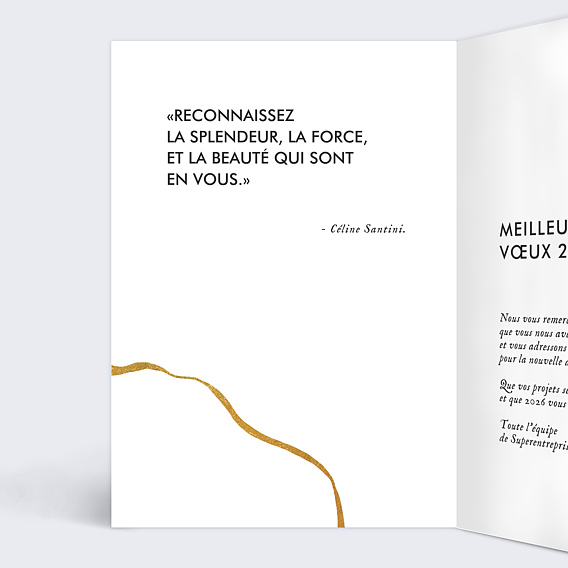 Carte de vœux entreprise Kintsugi Intérieur Gauche