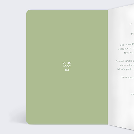 Carte de vœux entreprise Machine à Écrire Intérieur Gauche