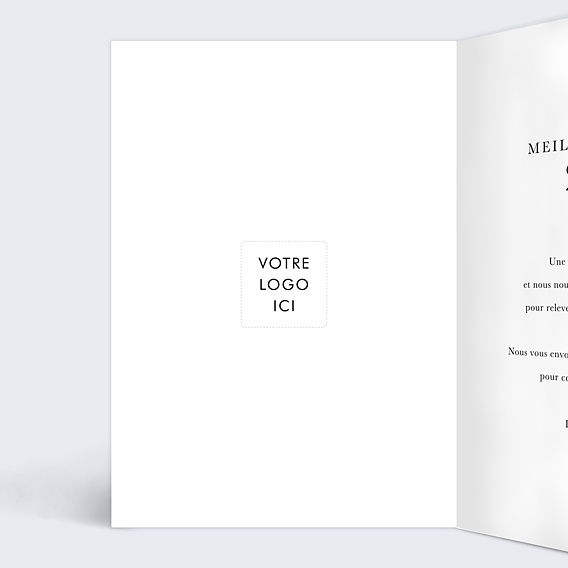 Carte de vœux entreprise Mairie et collectivités Intérieur Gauche