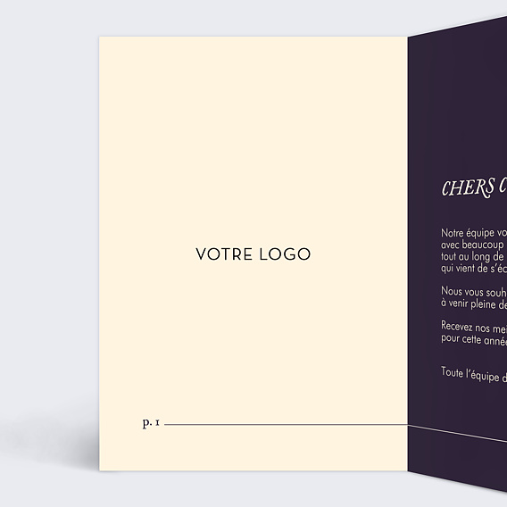 Carte de vœux entreprise Nouvelles Opportunités Intérieur Gauche