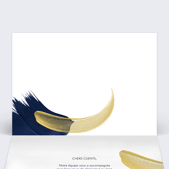 Carte de vœux entreprise Peinture éclatante Calendrier Intérieur Gauche