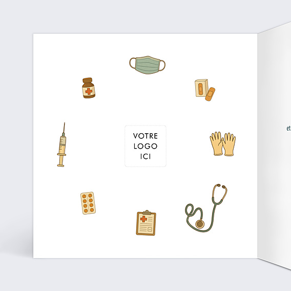 Carte de Voeux Entreprise Équipe médicale