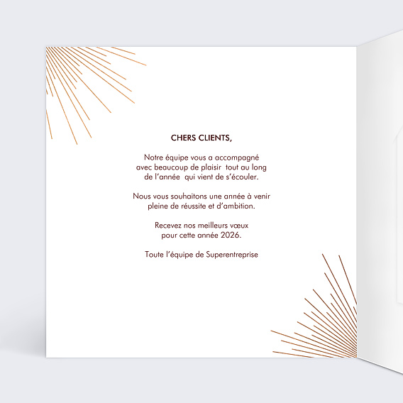 Carte de vœux entreprise Logo avec chocolat Intérieur Gauche