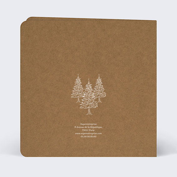 Carte de Voeux Entreprise Sapin Traditionnel