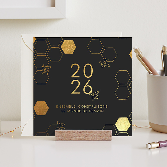 Carte de vœux entreprise Ruche Après 1