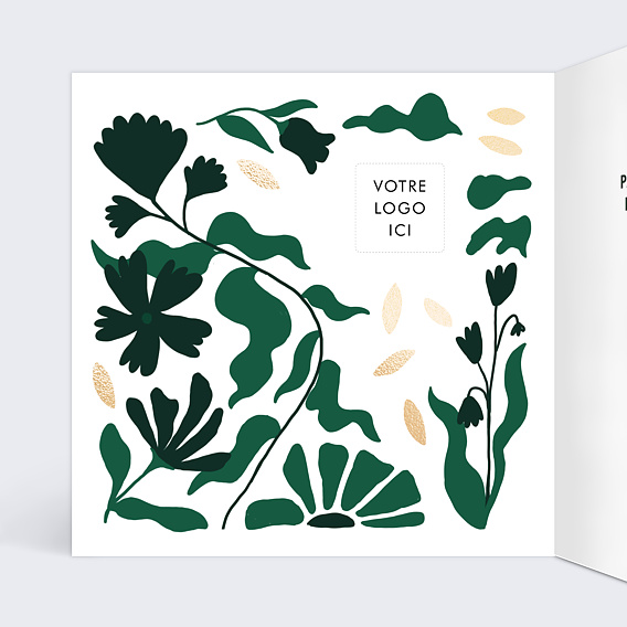 Carte de vœux entreprise Mains planète Intérieur Gauche