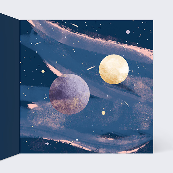 Carte de vœux entreprise Nouveau Monde Intérieur Droit