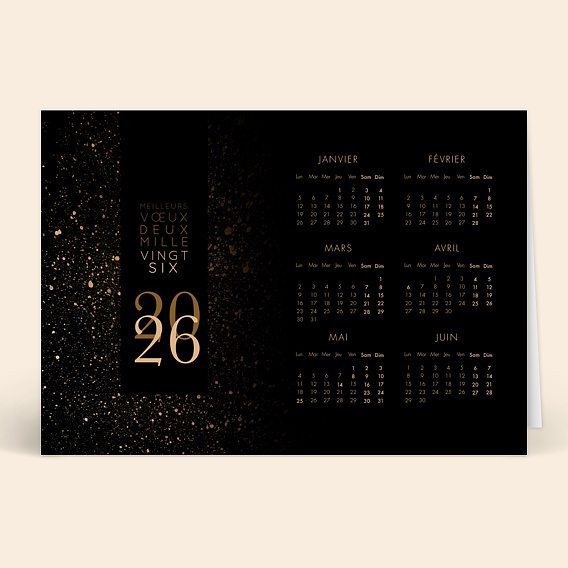 Carte de vœux entreprise Calendrier Lumière Après 3