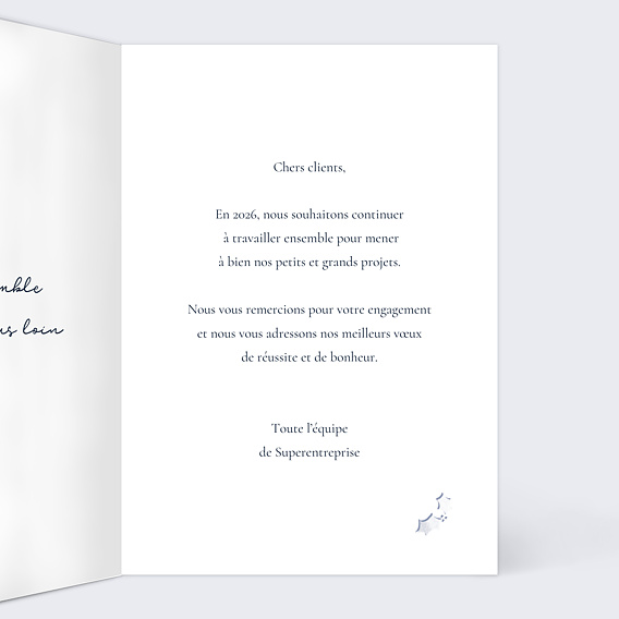 Carte de vœux entreprise Ho ho ho logo Intérieur Droit