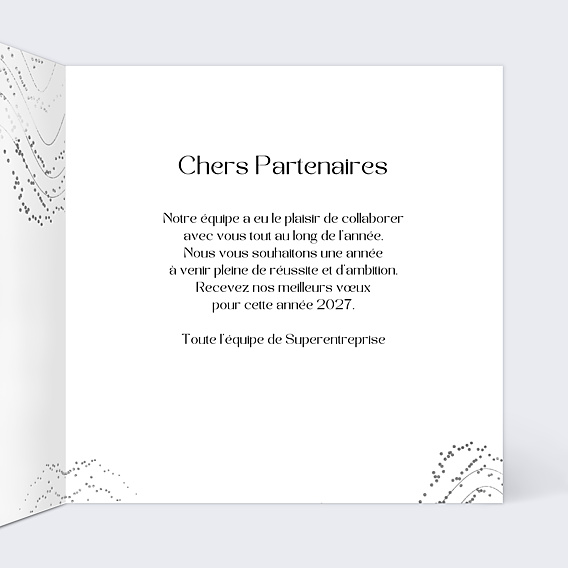 Carte de Voeux Entreprise Explosion organique foncée