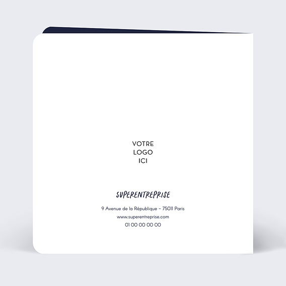 Carte de vœux entreprise Balançoire Verso