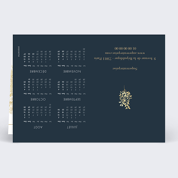 Carte de Voeux Entreprise Calendrier arbre