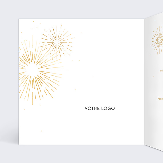 Carte de vœux entreprise Voeux festifs Intérieur Gauche