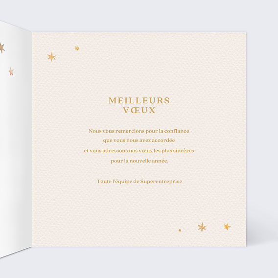 Carte de vœux entreprise Monde suspendu Intérieur Droit