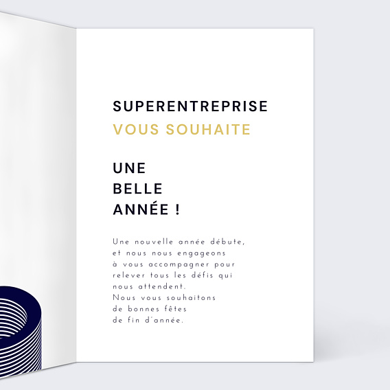 Carte de Voeux Entreprise Élégant Relief