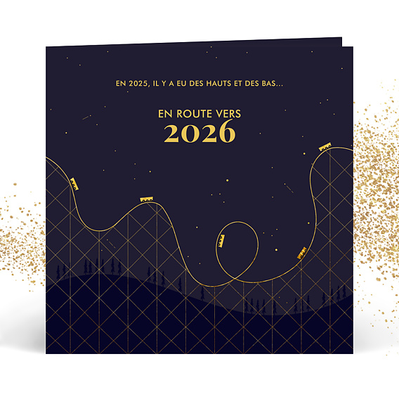 Carte de vœux entreprise Montagnes Russes