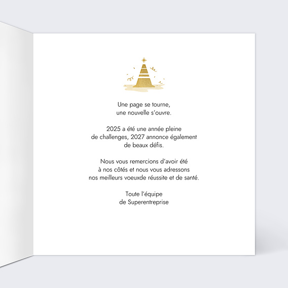 Carte de Voeux Entreprise Concept Chantier