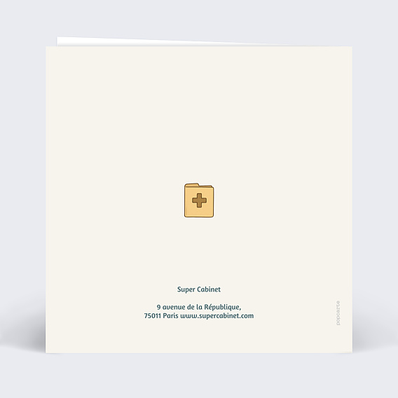 Carte de vœux entreprise Équipe médicale Verso