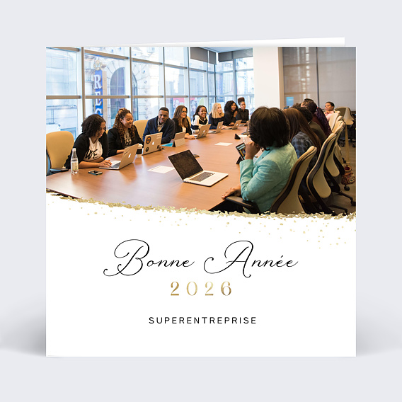 Carte de vœux entreprise Focus Équipe Recto