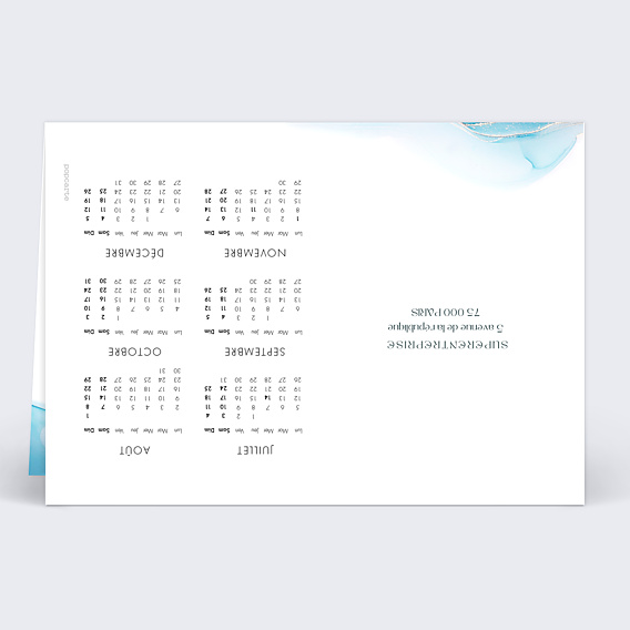 Carte de Voeux Entreprise Océan Calendrier