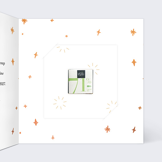 Carte de Voeux Entreprise Panier chocolat