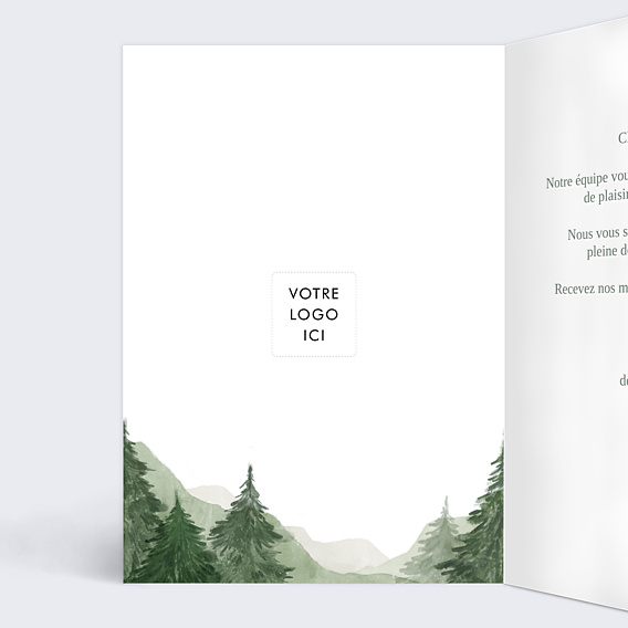 Carte de Voeux Entreprise Forêt verte