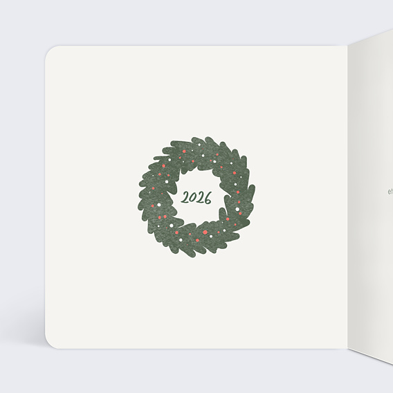 Carte de vœux entreprise Petits Commerçants Intérieur Gauche