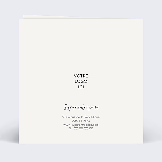 Carte de vœux entreprise Bouquet à Offrir Verso