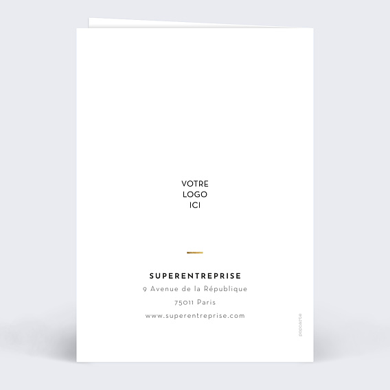 Carte de vœux entreprise Tampon Ginkgo Verso