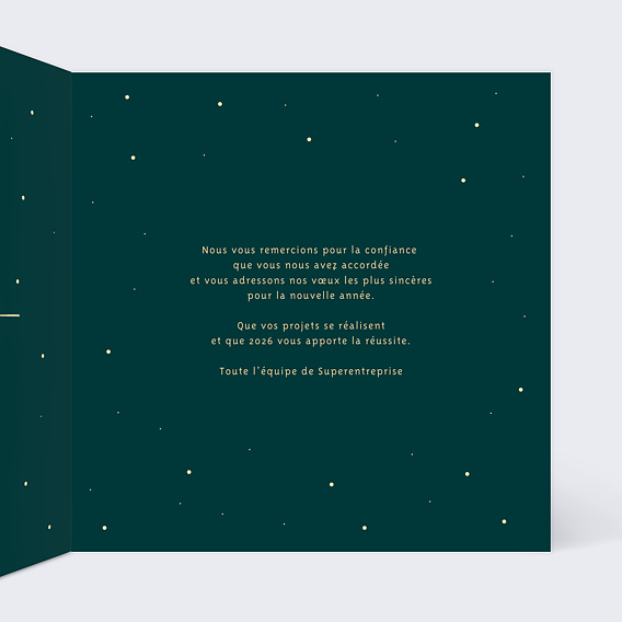 Carte de vœux entreprise Prédictions Intérieur Droit