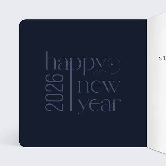 Carte de vœux entreprise Boucles Intérieur Gauche