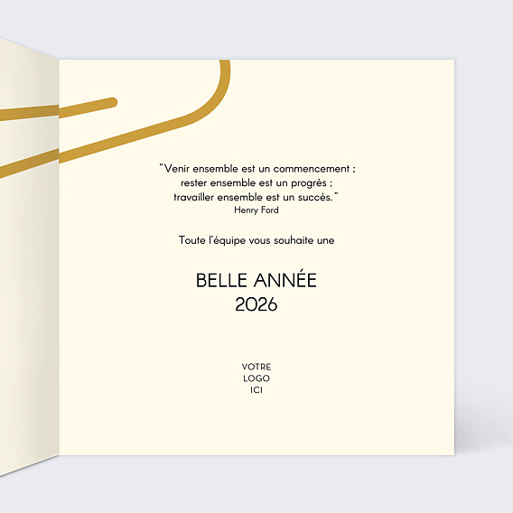 Carte de vœux entreprise Carte de voeux trombone solidaire Intérieur Droit