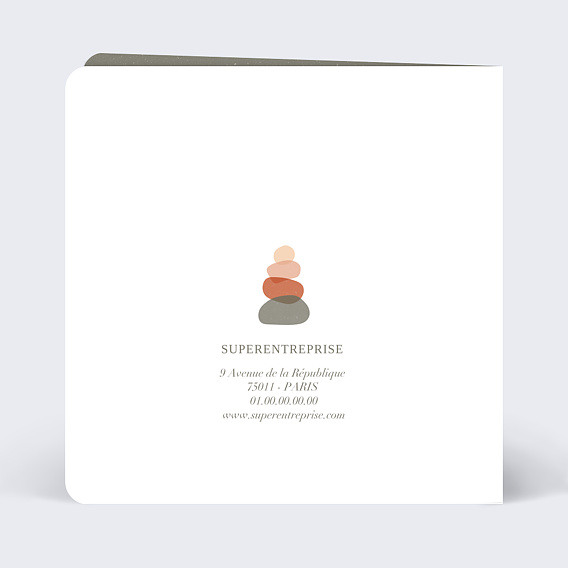 Carte de vœux entreprise Équilibre Verso