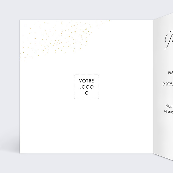 Carte de vœux entreprise Focus Équipe Intérieur Gauche